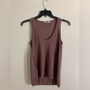 Zara knit tank, purplish brown, light, flowy fabric